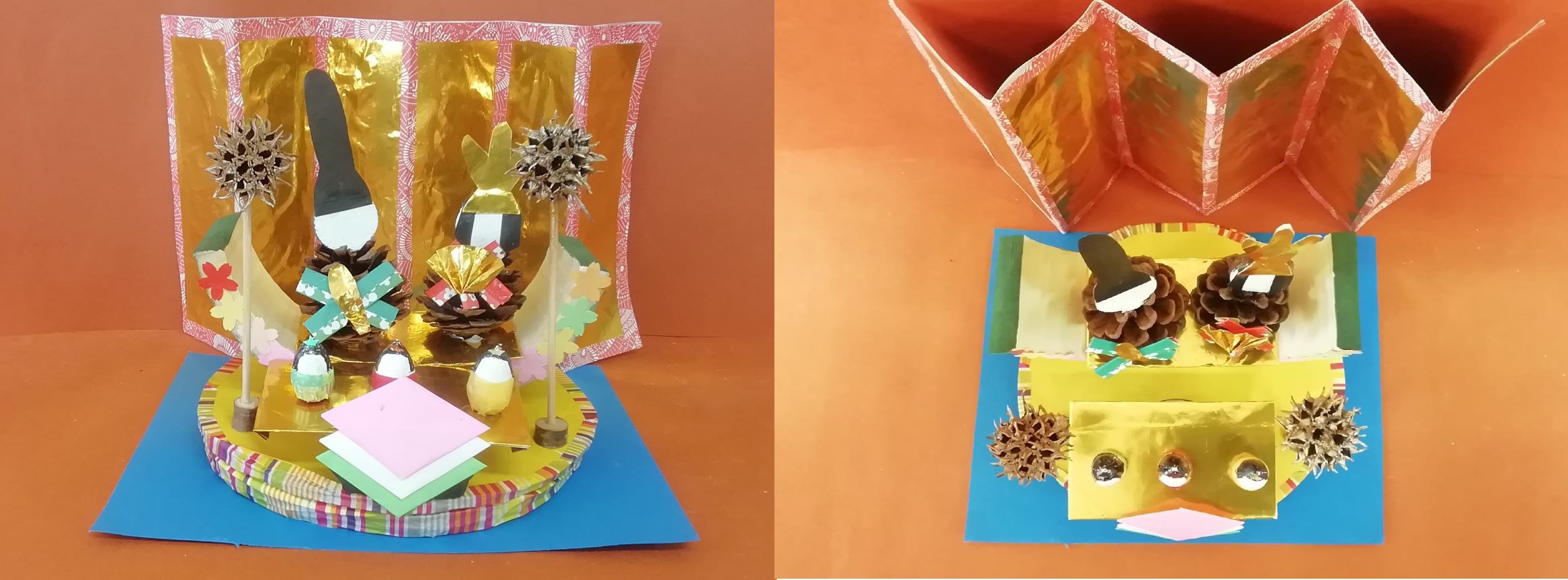 自然素材で作る雛飾り