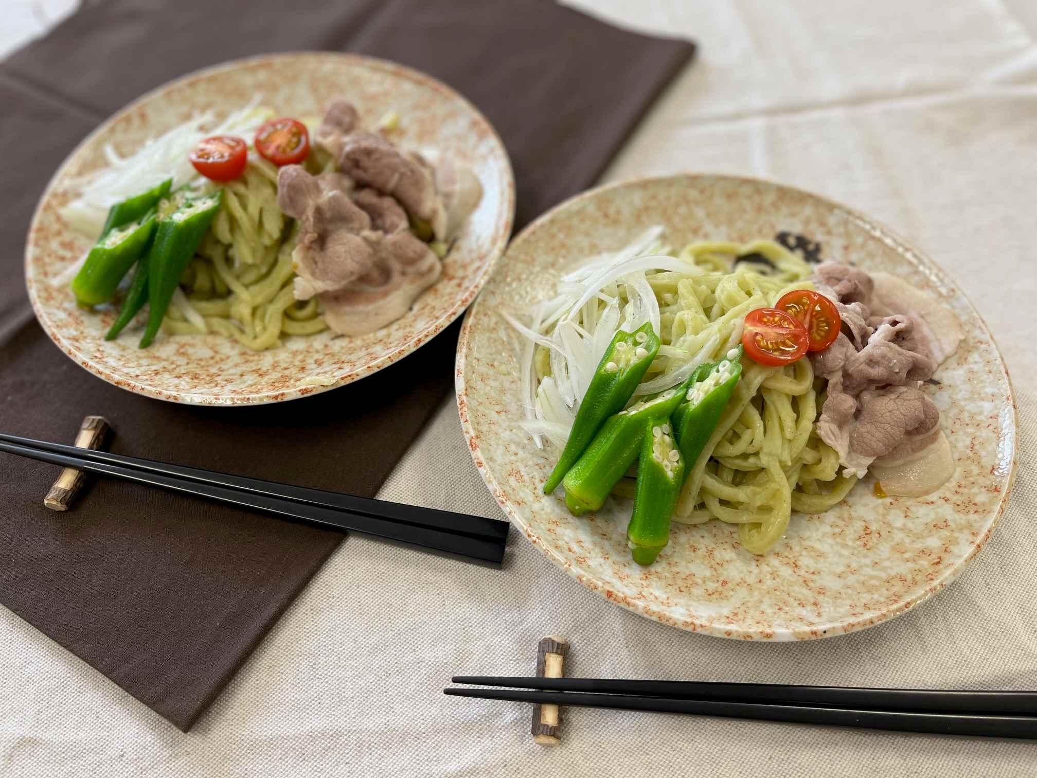 グルテンフリーの米粉でぶっかけうどん作り