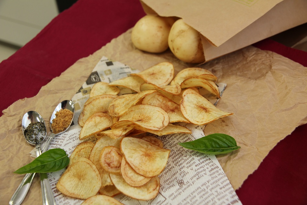 収穫＆ポテトチップス