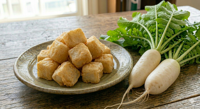 収穫＆ミニ大根のから揚げづくり