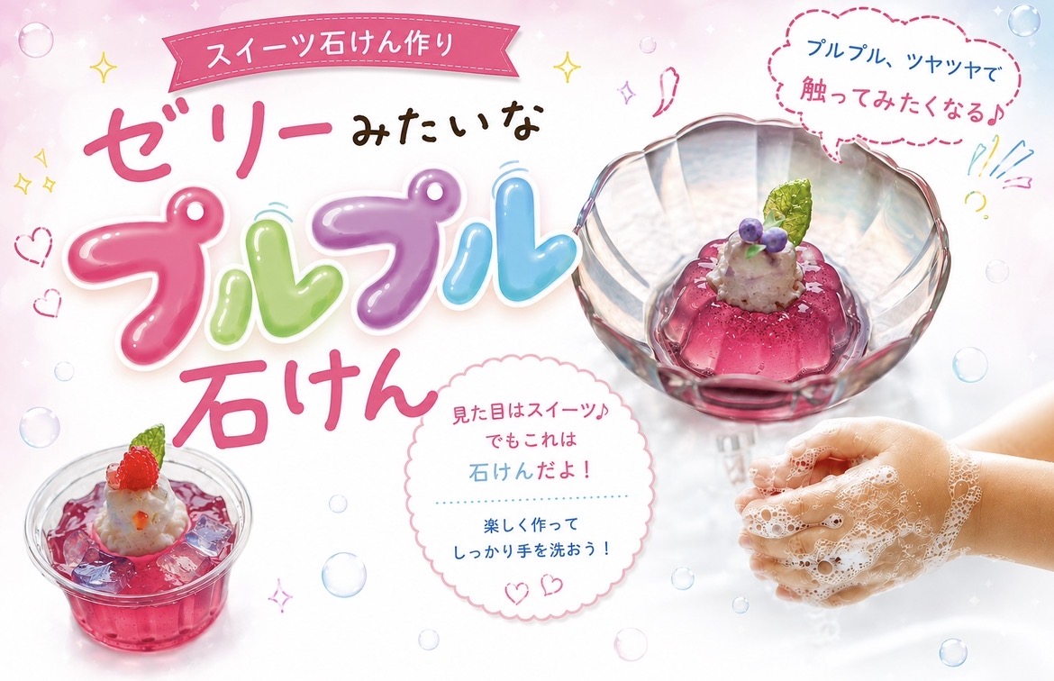 ひんやりプルルン♪ゼリー石けん