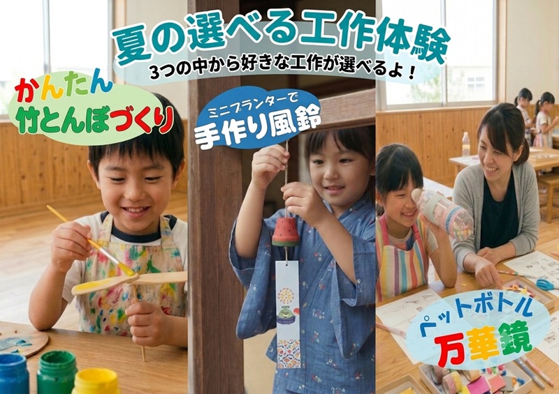（当日受付）【夏休み企画】選べる工作体験