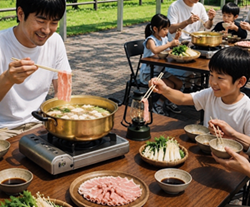 キャンプでも出来る！黒豚しゃぶしゃぶ